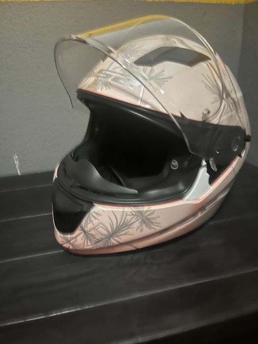 Capacete LS2 cor de rosa XS