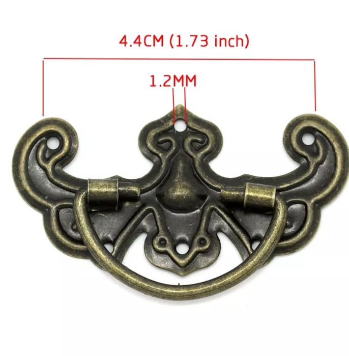 Lote 8 mini  puchador de bronze para porta armario