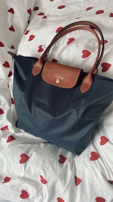 Bolsa longcham azul escura