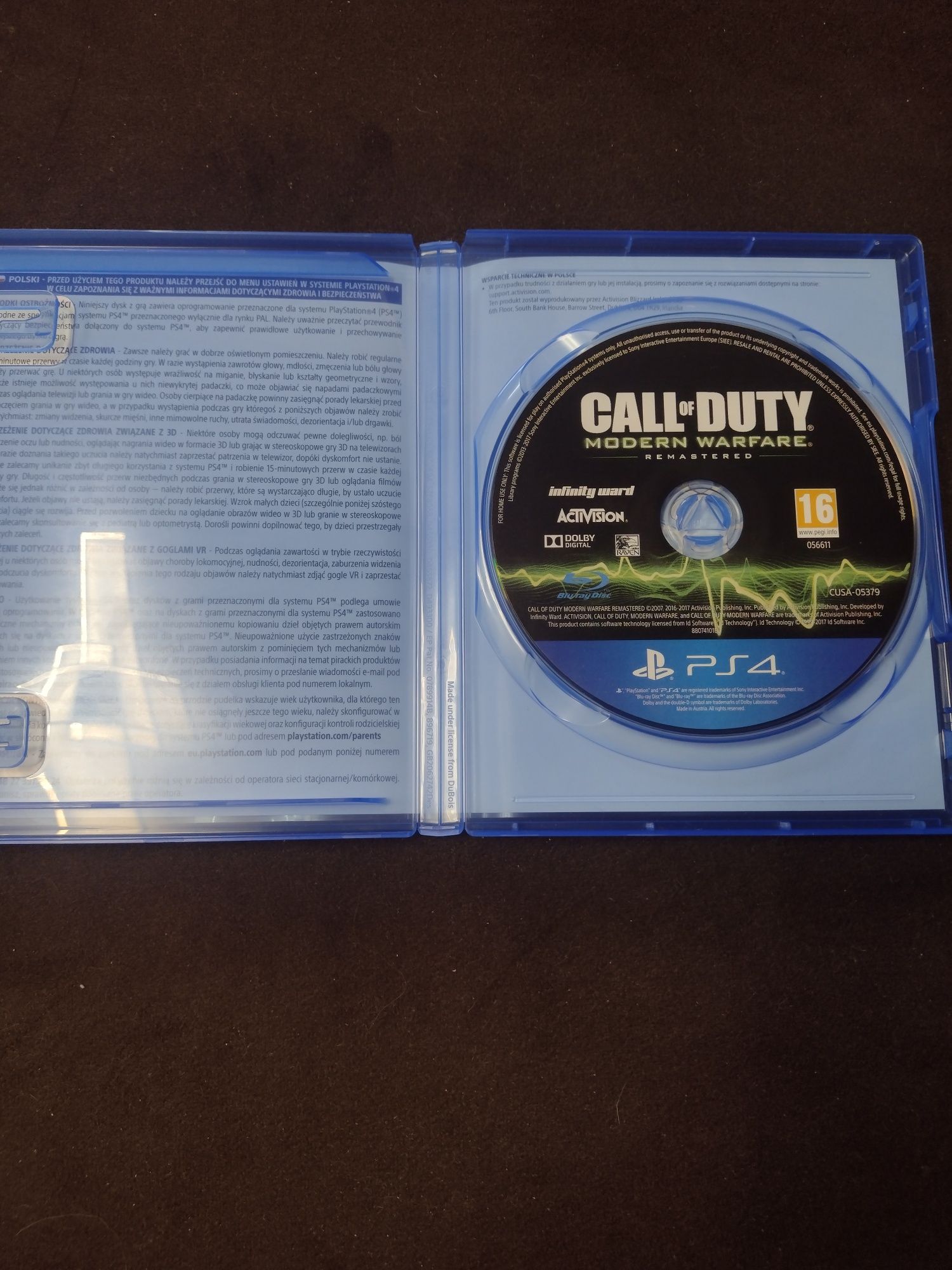 Gra call of duty modern warfere remastered PS4