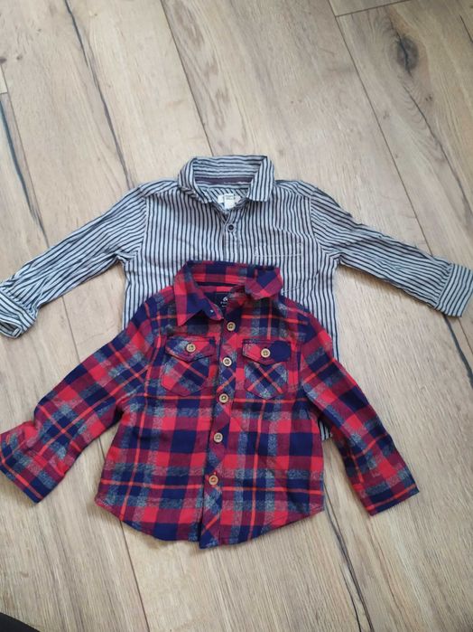 Koszula w paski , w kratkę 9-12 m river island mini rebel 80 cm