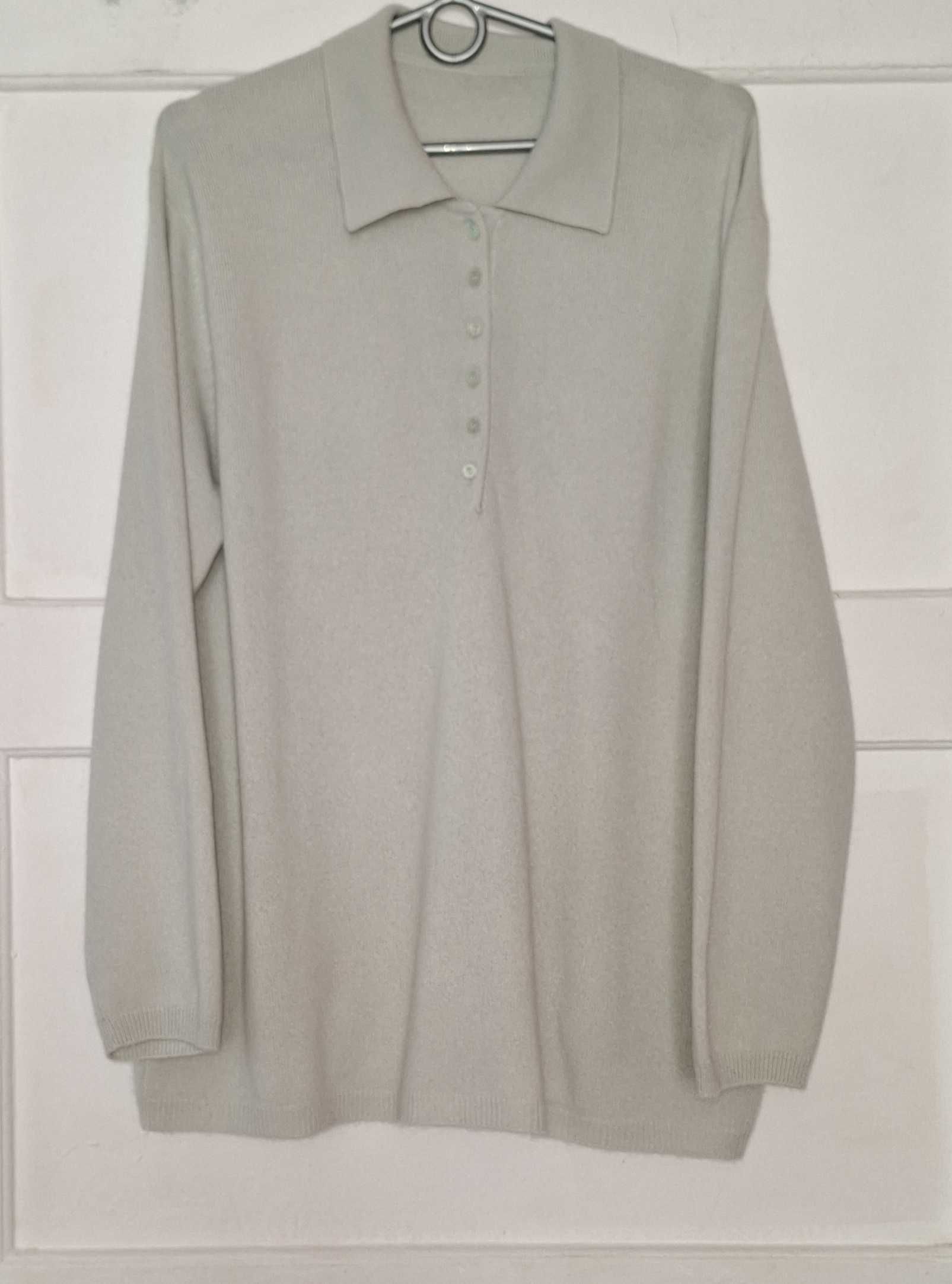 Sweter polo 100% kaszmir