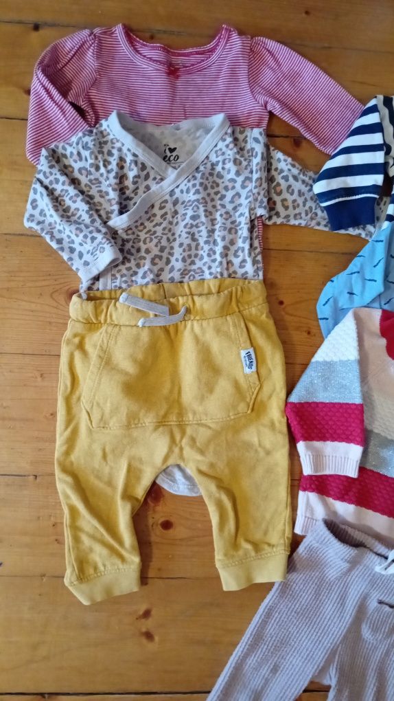 Paka ciuszków r68 dla niemowlaka, hm, zara,9szt