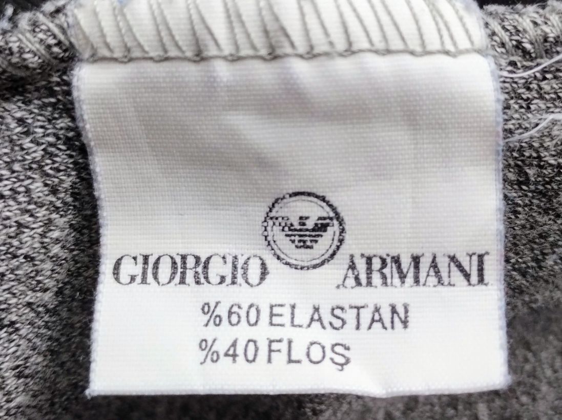Giorgio Armani Haftowane logo bluzka w serek długi rekaw