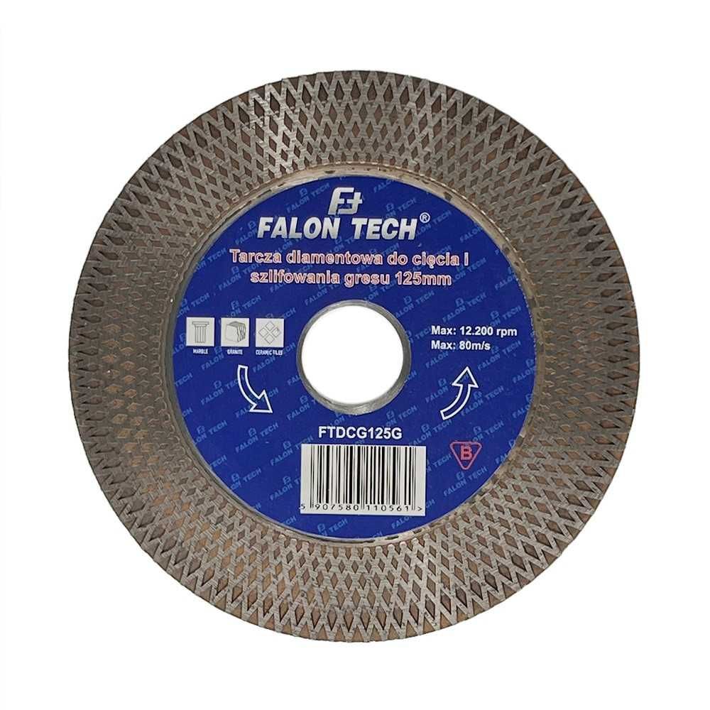 FALON-TECH Tarcza Diamentowa Do Cięcia I Szlifowania 125X22 FTDCG125G
