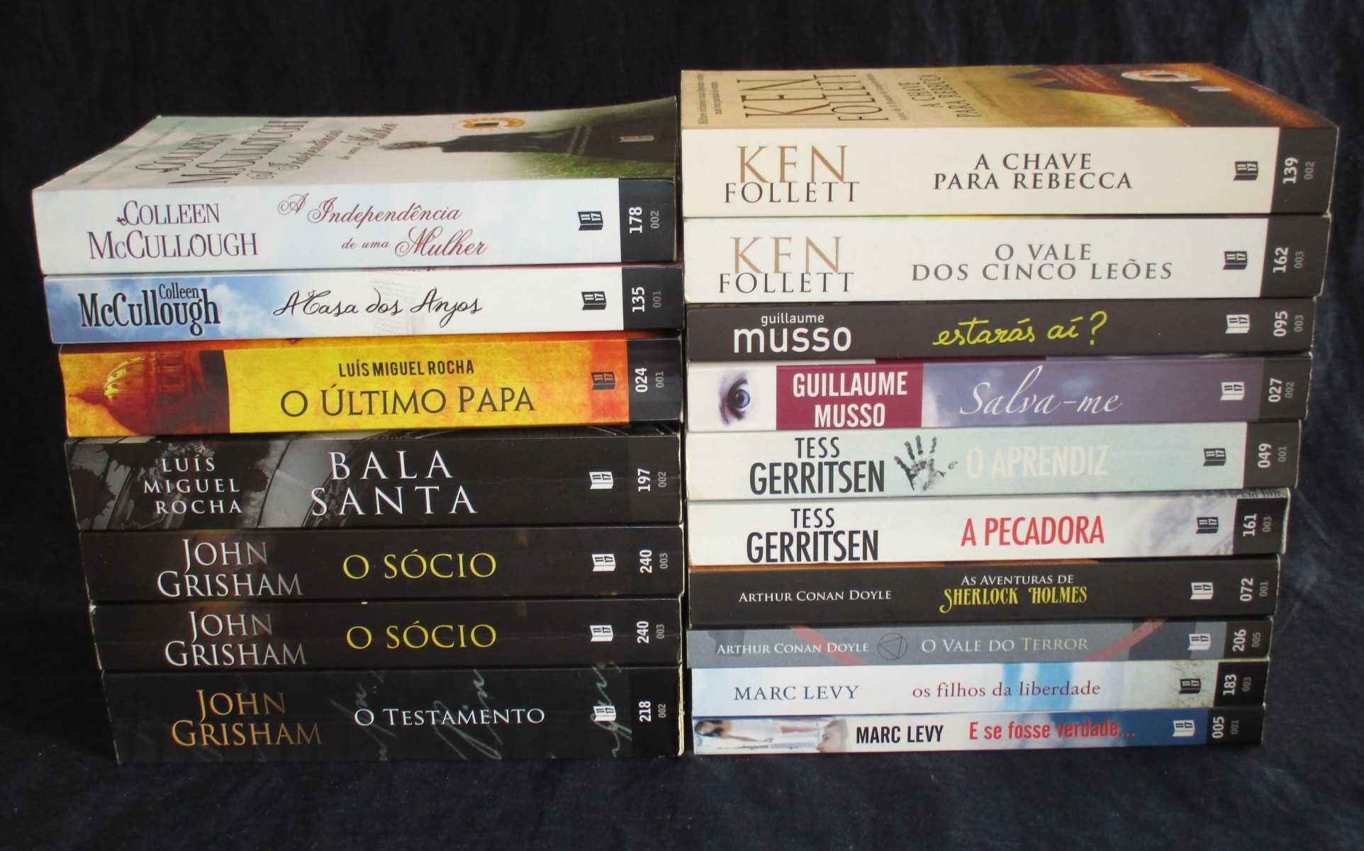 Livros de bolso 11x17 Grisham Follett Levy romance