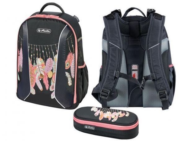 Рюкзак школьный Herlitz Be.Bag Airgo Feathers (Германия) + пенал