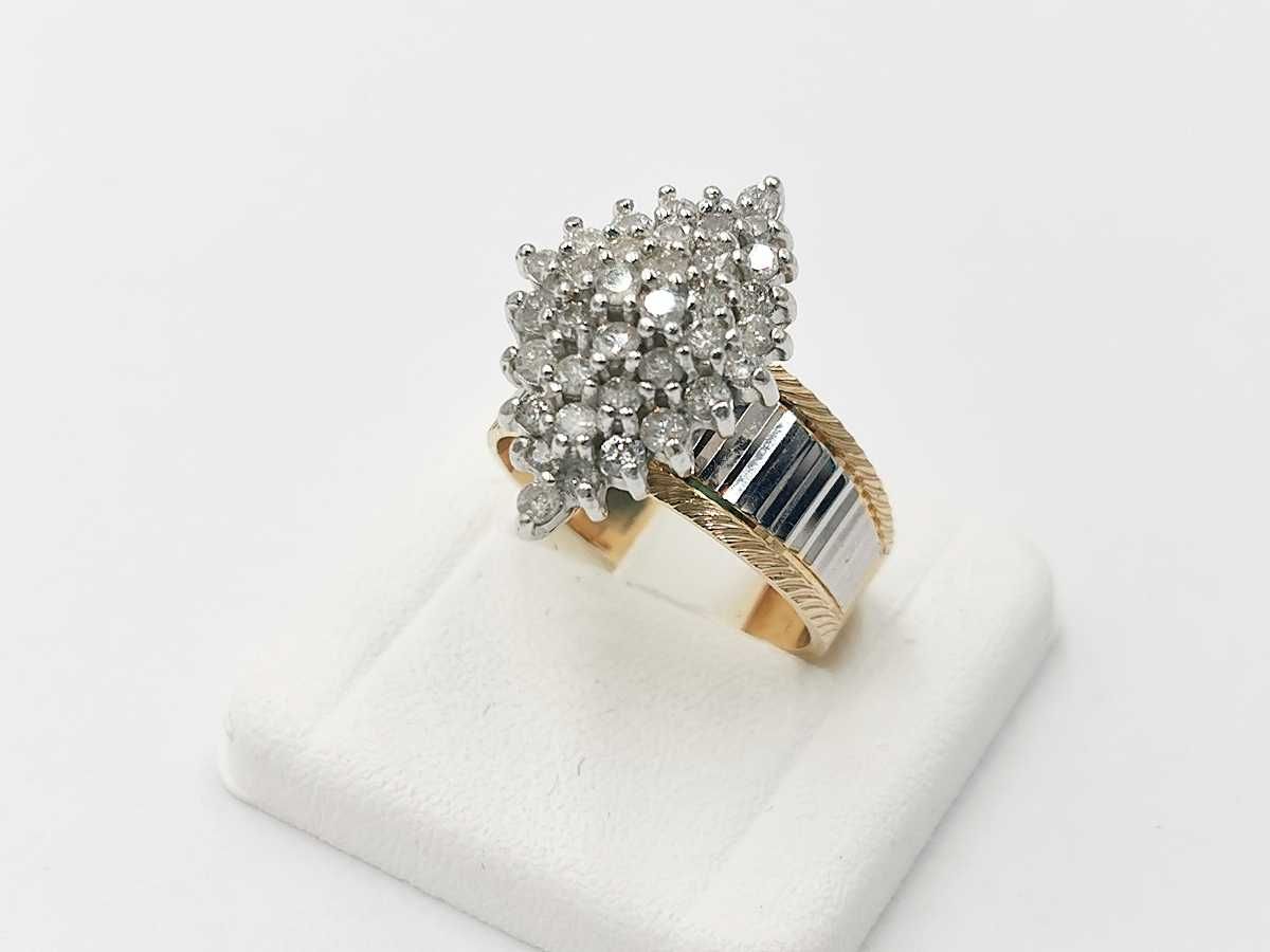 pierścionek złoto diamenty brylanty 1,08 ct 6,21 g certyfikat g841