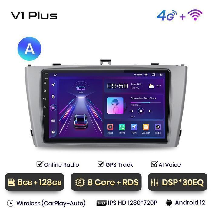 Radio Nawigacja Toyota Avensis T27 Carplay Android Auto 6GB 128GB
