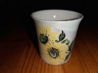 Wazonik, kieliszek porcelana PRL