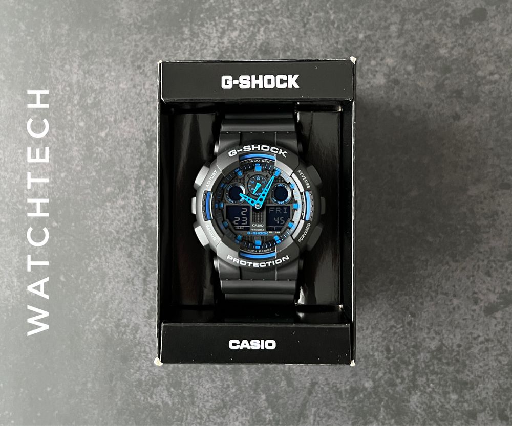 Годинник чоловічий Casio G-Shock GA-100-1A2 новий оригінал