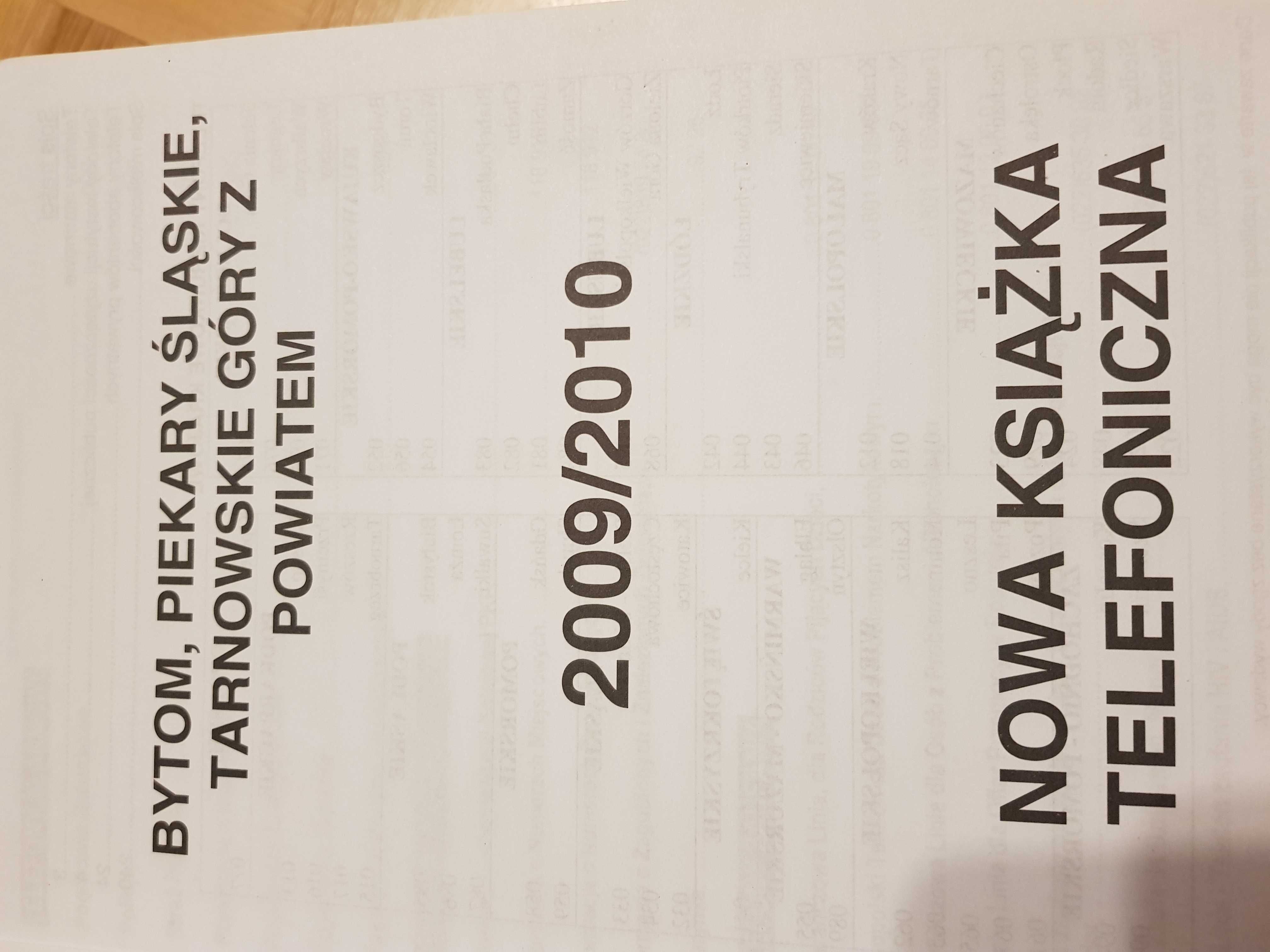 Książka telefoniczna Bytom Piekary śl i Tarnowskie góry z pow. 2009/10