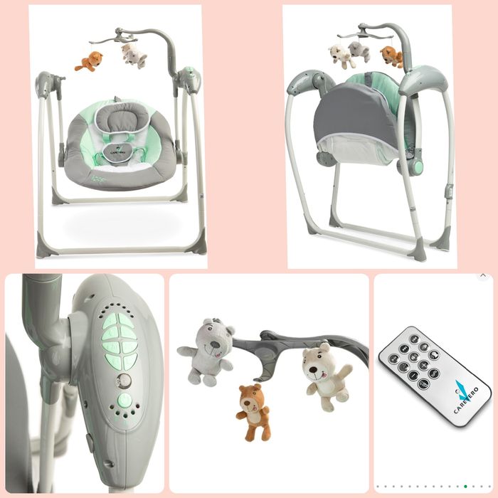 Крісло-гойдалка, шезлонг, качалка Caretero Loop,  для двійні, двійнят