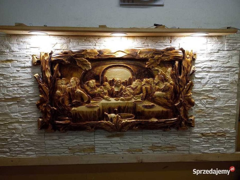 Ostatnia wieczerza-Plaskorzezba-Drewno