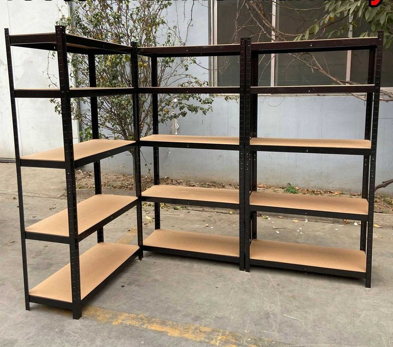 Стелаж металевий з МДФ полицями — міцний, зручний, універсальний