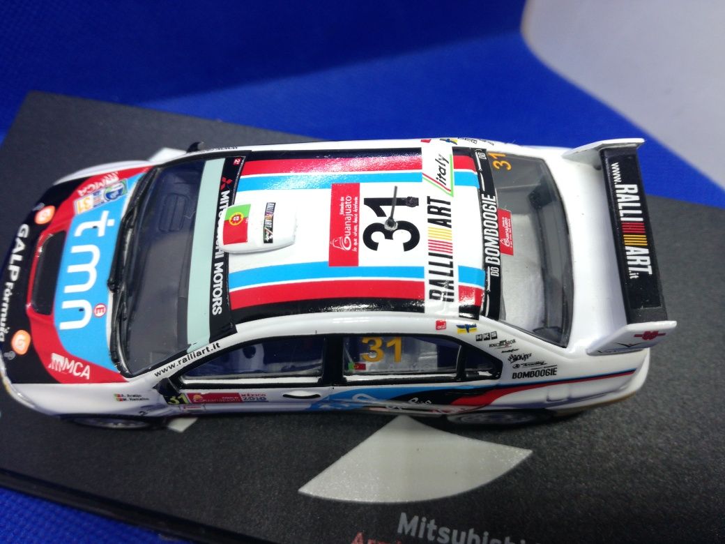 N.143 Miniatura Mitsubishi Lanver Evo IX Armindo Araujo 2010 Rally Mex