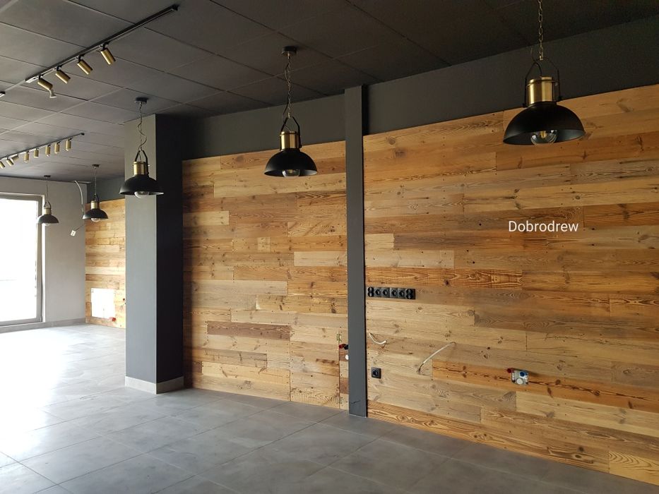 Stare deski rustykalne drewno deski i panele półki blaty meble loft