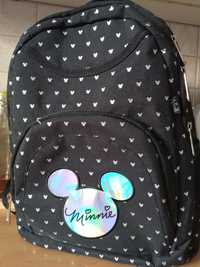 Czarny Plecak dla szkół dla dziewczynek Minnie