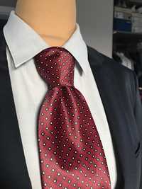 Krawat bordowy drobny wzór Master man