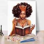 TISHIRON Zestaw do malowania po numerach Afro Queen 40x50cm