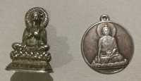 серебро Будда Буддха статуэтка кулон подвеска