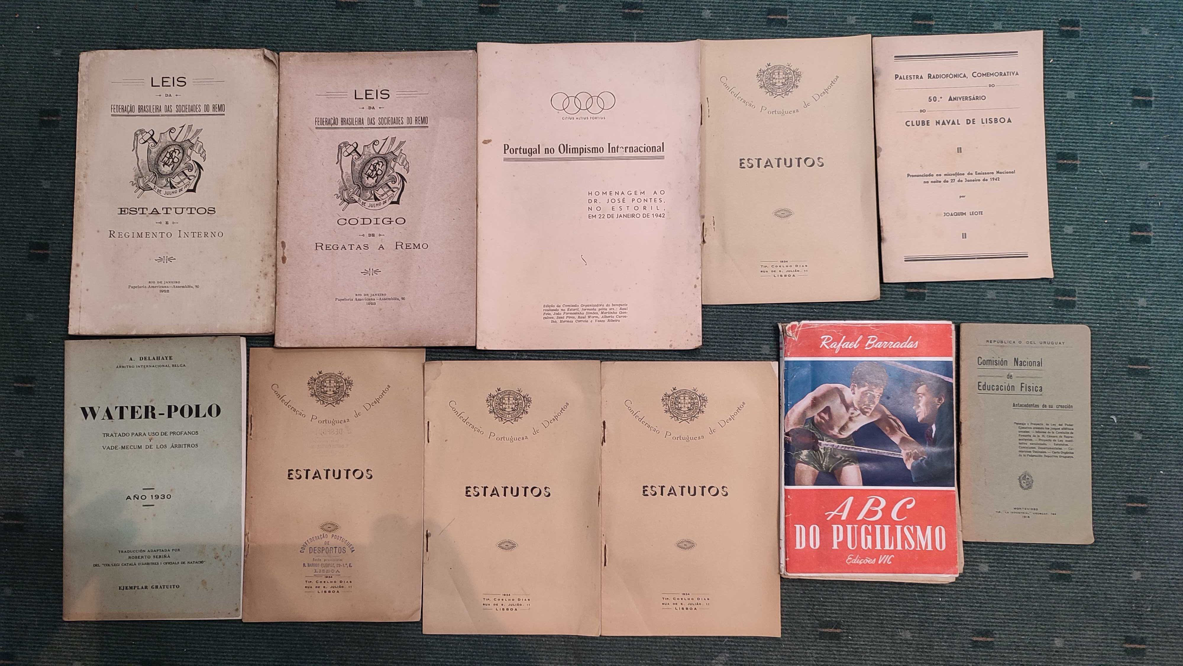 11 publicações antigas sobre Desporto - Decadas de 1910 a 1940