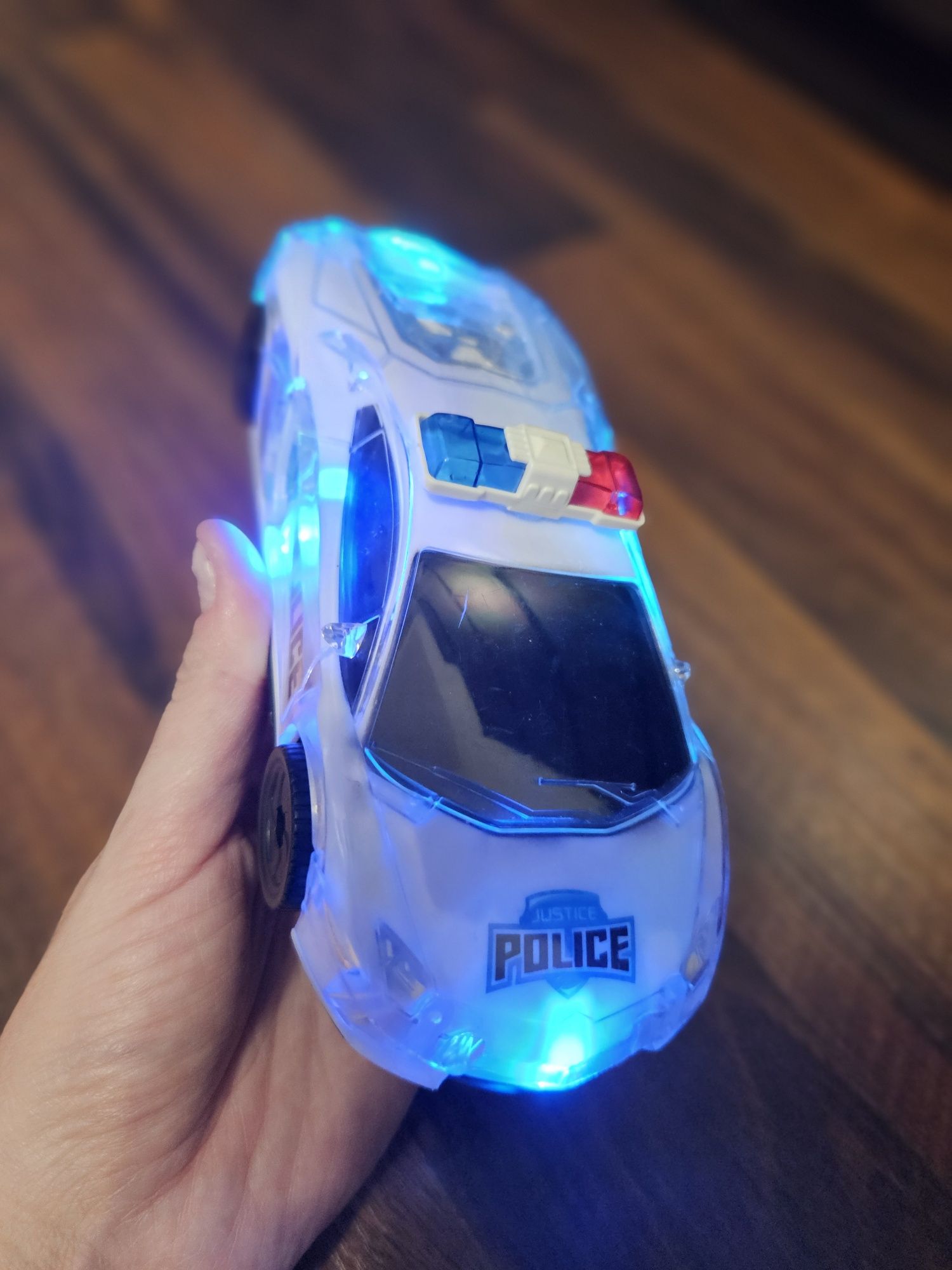Auto policja gra świeci jeździ