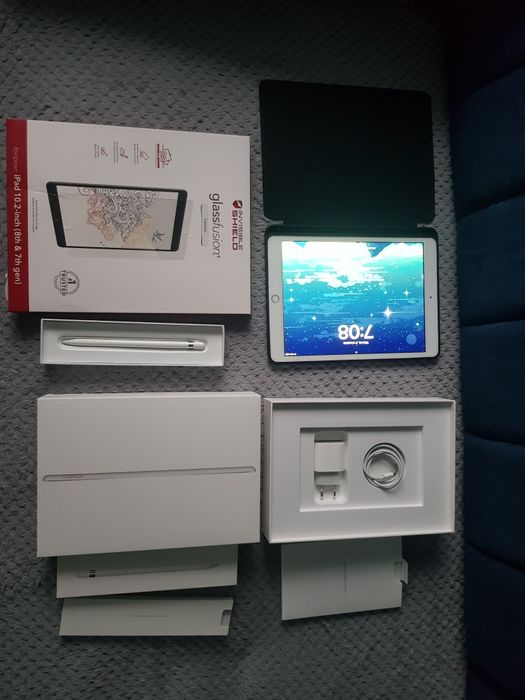 TabletApple Ipad8TH GEN 10,2"32GB Sr A2270+Etui+Pencil+Szkło+GWARANCJA