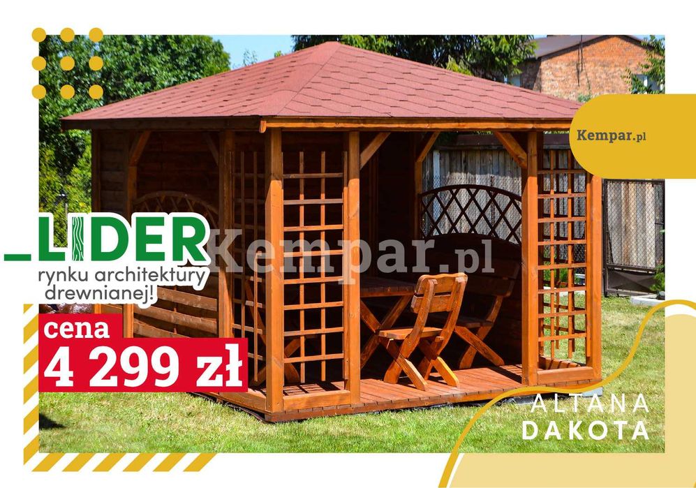 Altana Altanki Altanka ogrodowa drewniana DAKOTA