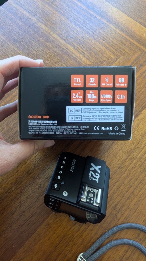 Godox X2T- C transmissor de Flash sem fios Canon