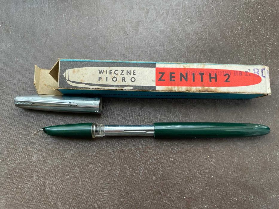 Pióro zenith 2 z instrukcją i pudełkiem nowe PRL