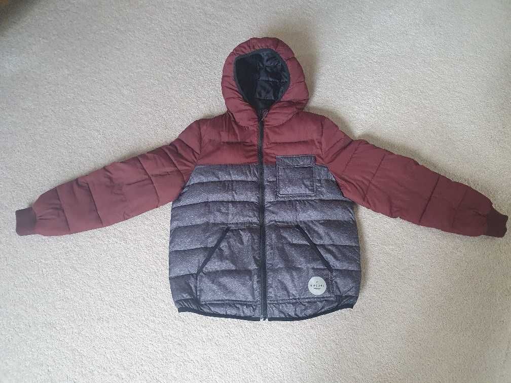 Kurtka Rip Curl 164 cm, szaro-bordowa, na 14 lat