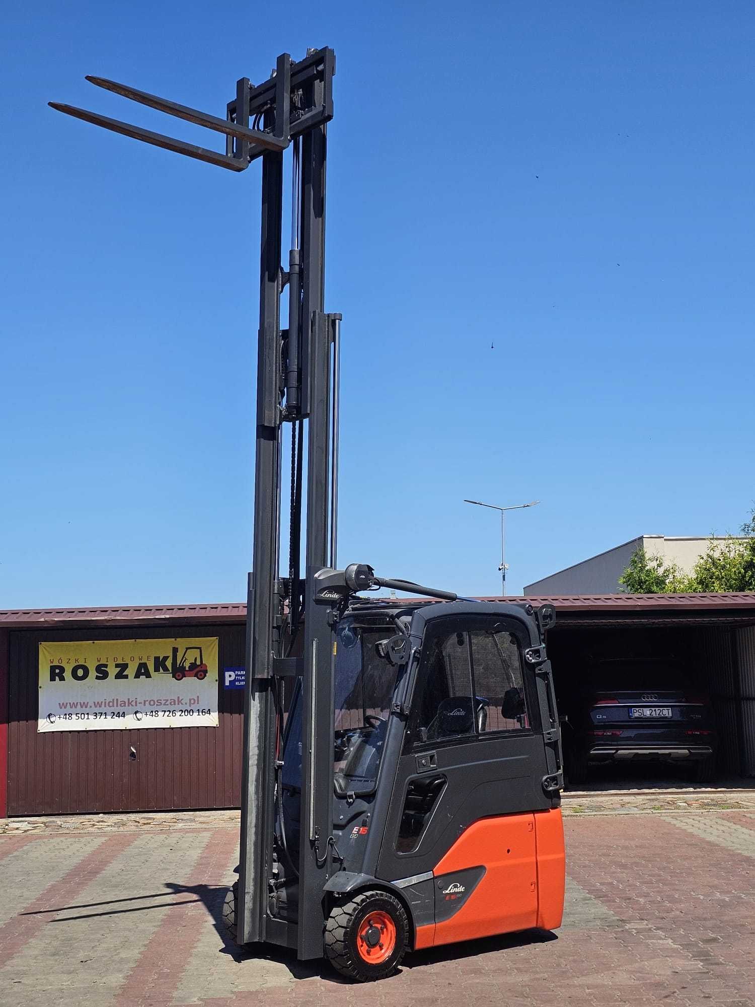 Wózek widłowy Linde E16-02 Elektryczny 2019r. Triplex 3848h