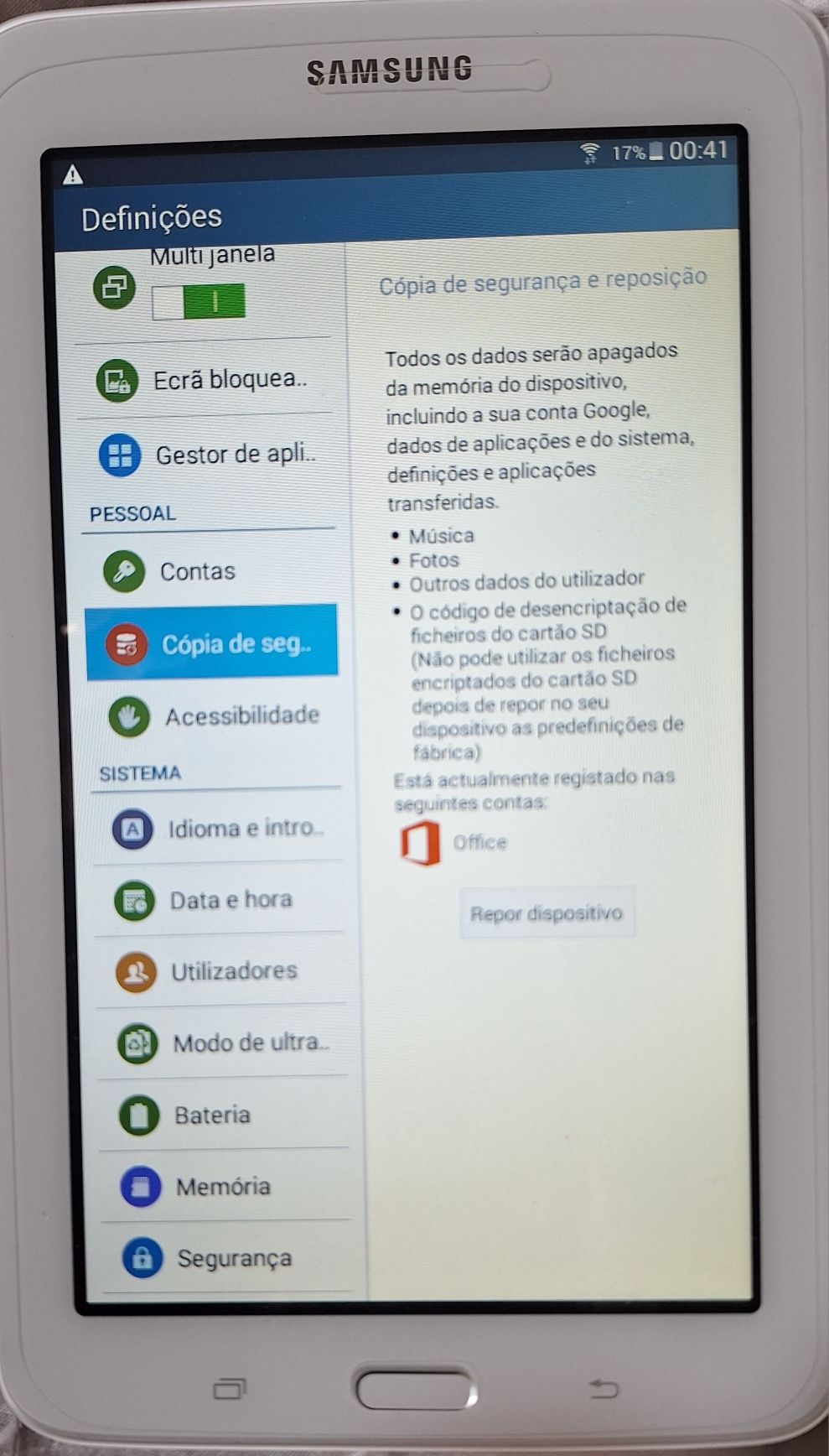 Tablet Samsung Galaxy Tab3 Lite (T110) - Como novo