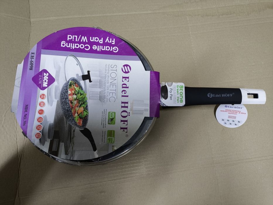 Patelnia marmurkowa z pokrywą  24 cm