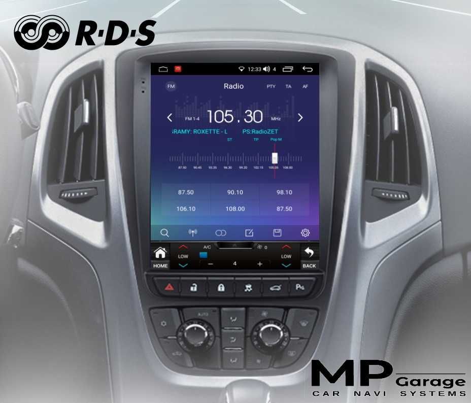 Radio Android Opel Astra J "Tesla Style" 4/64  AndroidAuto/CarPlay