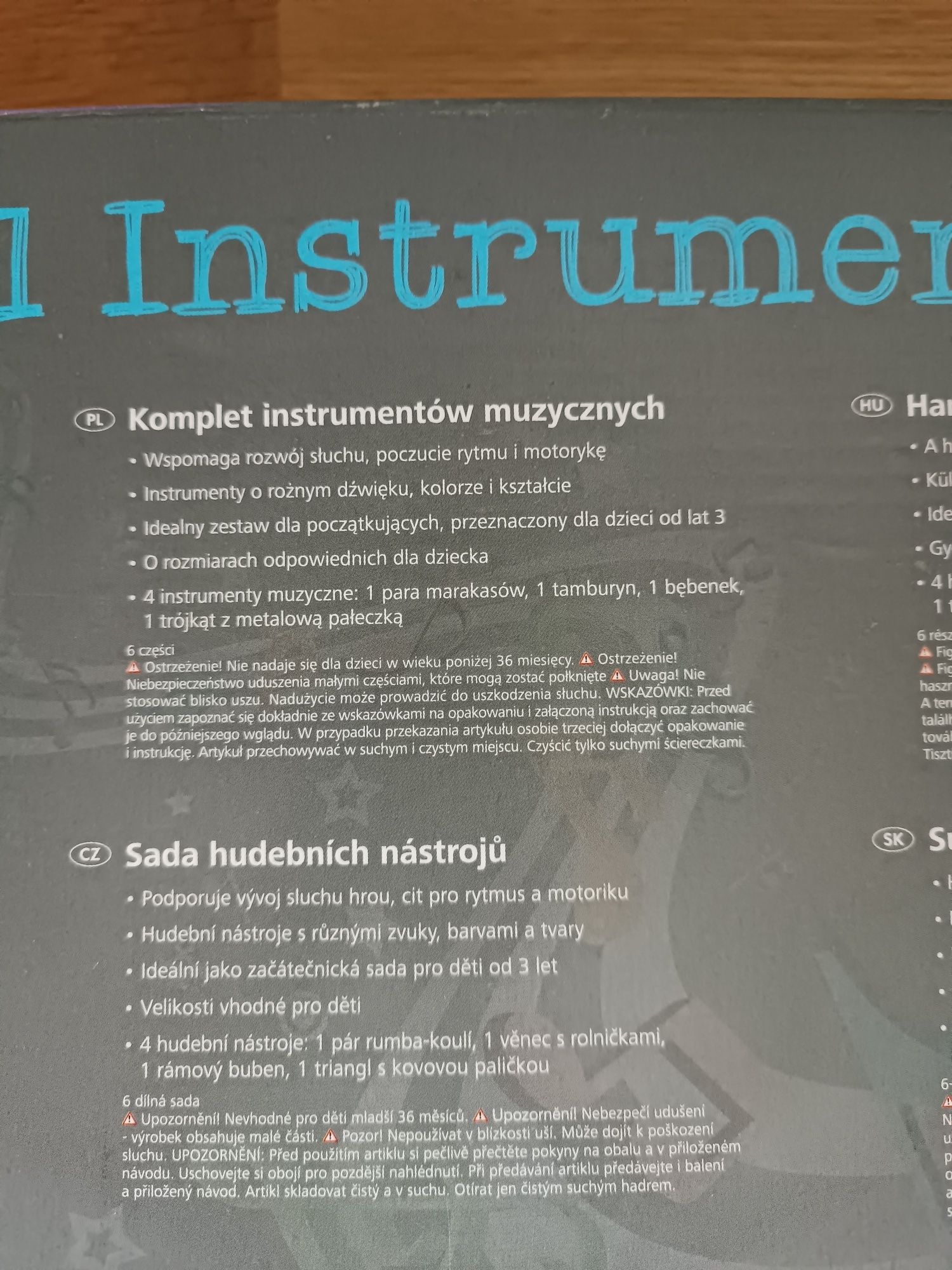 Instrumenty muzyczne dla dzieci