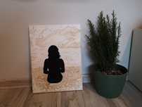 Obraz 40x30cm szydełko i kawa, góry, mountains