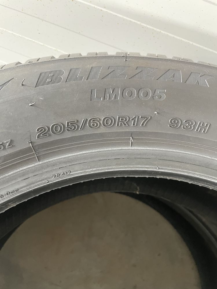 2x OPONY ZIMOWE Bridgestone Blizzak LM005 205/60/17 93H
