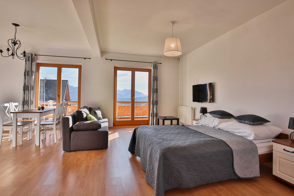 Ferie zimowe w górach, Kościelisko obok Zakopanego, apartamenty, widok