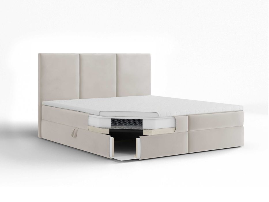 Łóżko kontynentalne  RIMA 180x200 materac, nakładka, skrzynia