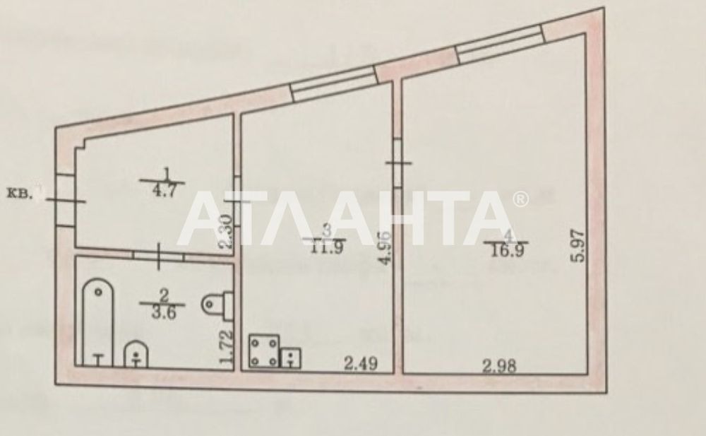 1 комн квартира с ремонтом Застава
