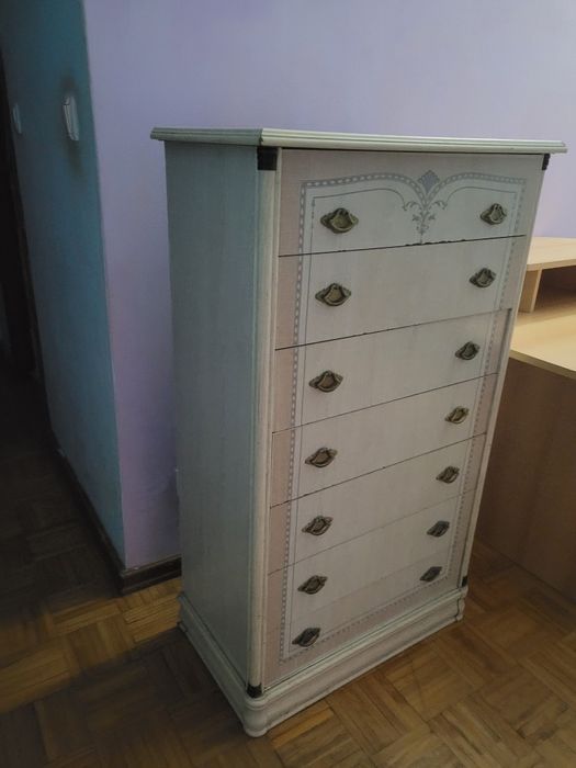 Conjunto de mesa de cabeceira camiseiro e secretária