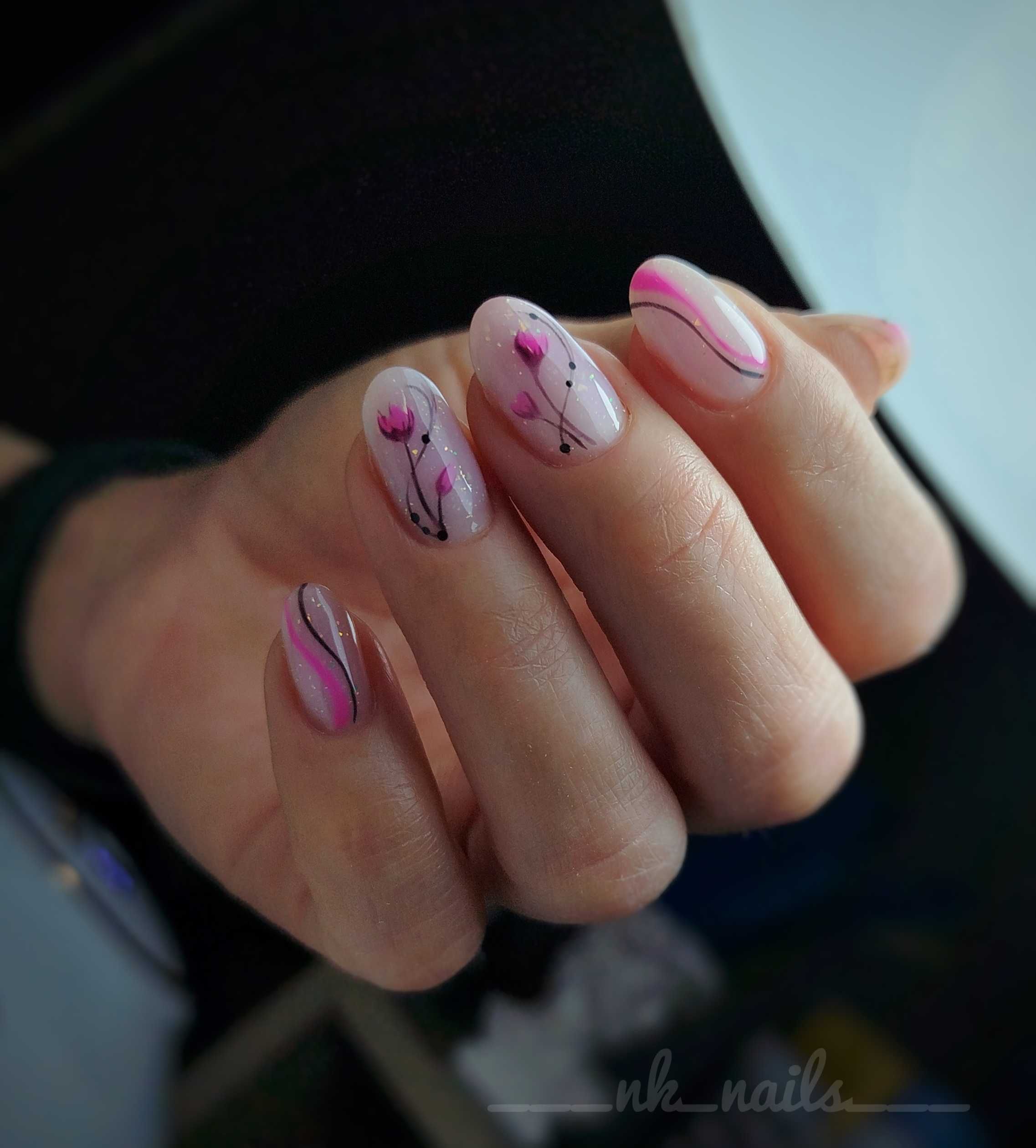 Manicure Ełk, hybryda, wzory, przedłużenie paznokcie