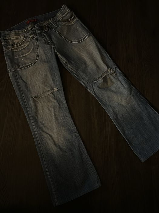 джинсы клёш низкая посадка