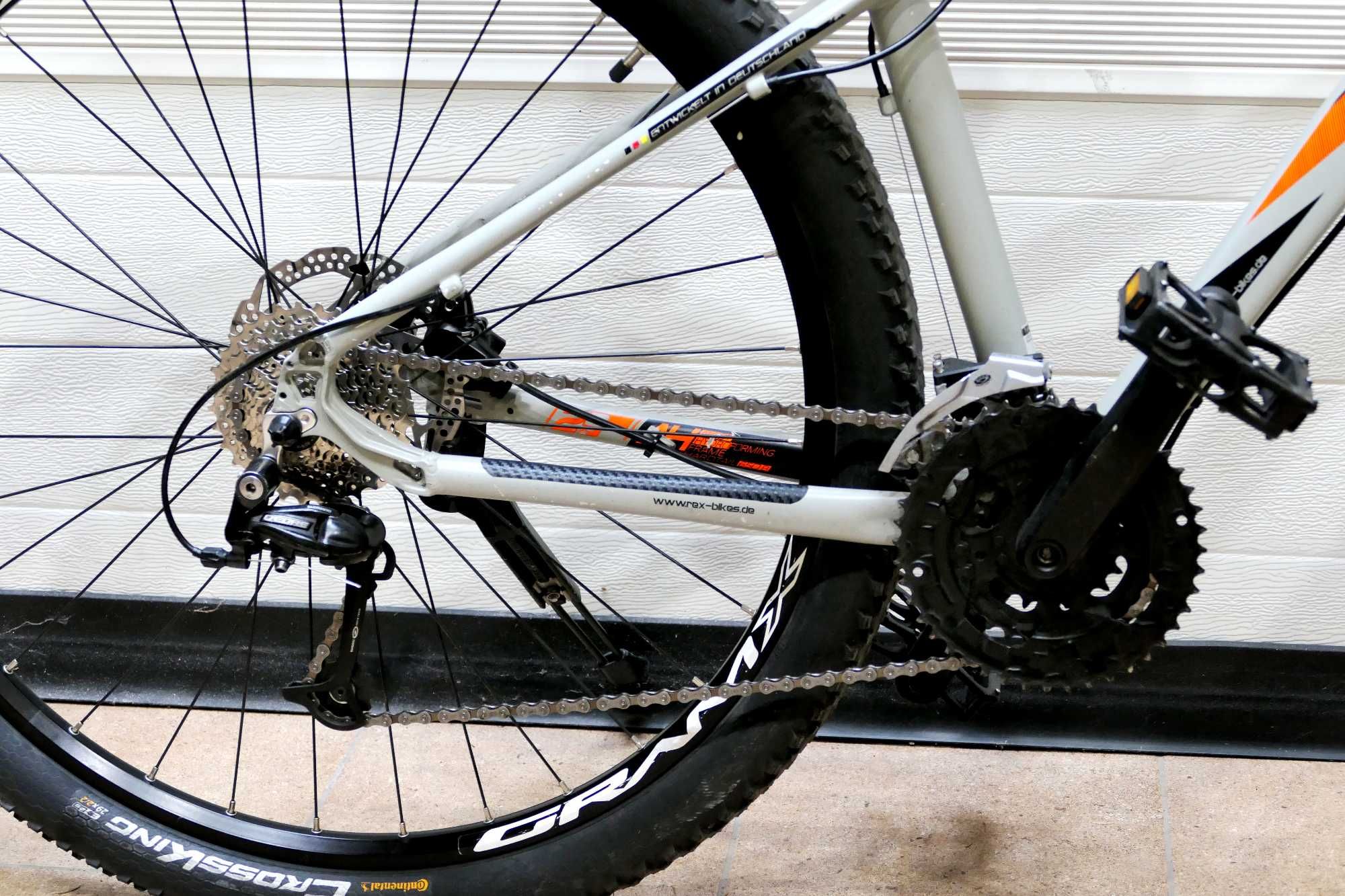 Rower MTB REX, koła 29", alu, ham hydr tarczowe,amo, Shimano DEORE,3X9