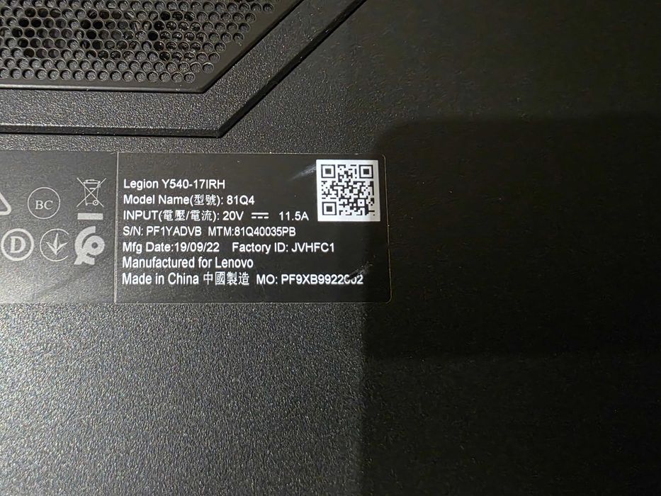 Lenovo Legion Gaming 17'' i7/32GB/1TB SSD GTX 1660 Ti 6GB stan b.dobry