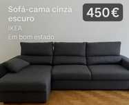 Vendo Sofá cama com chaise Longue ikea (Preco negociavel)