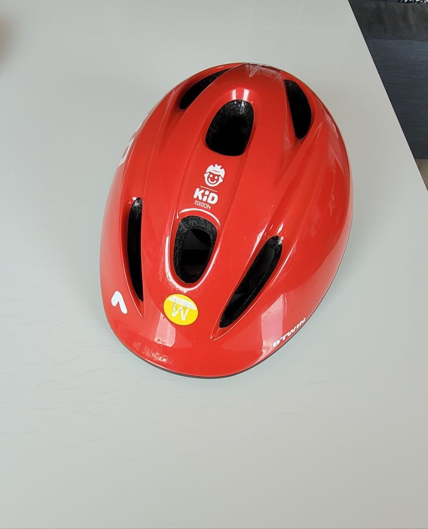 Kask rowerowy BTWIN KH 300 Red dziecięcy rozm. M 52-56 cm Decathlon