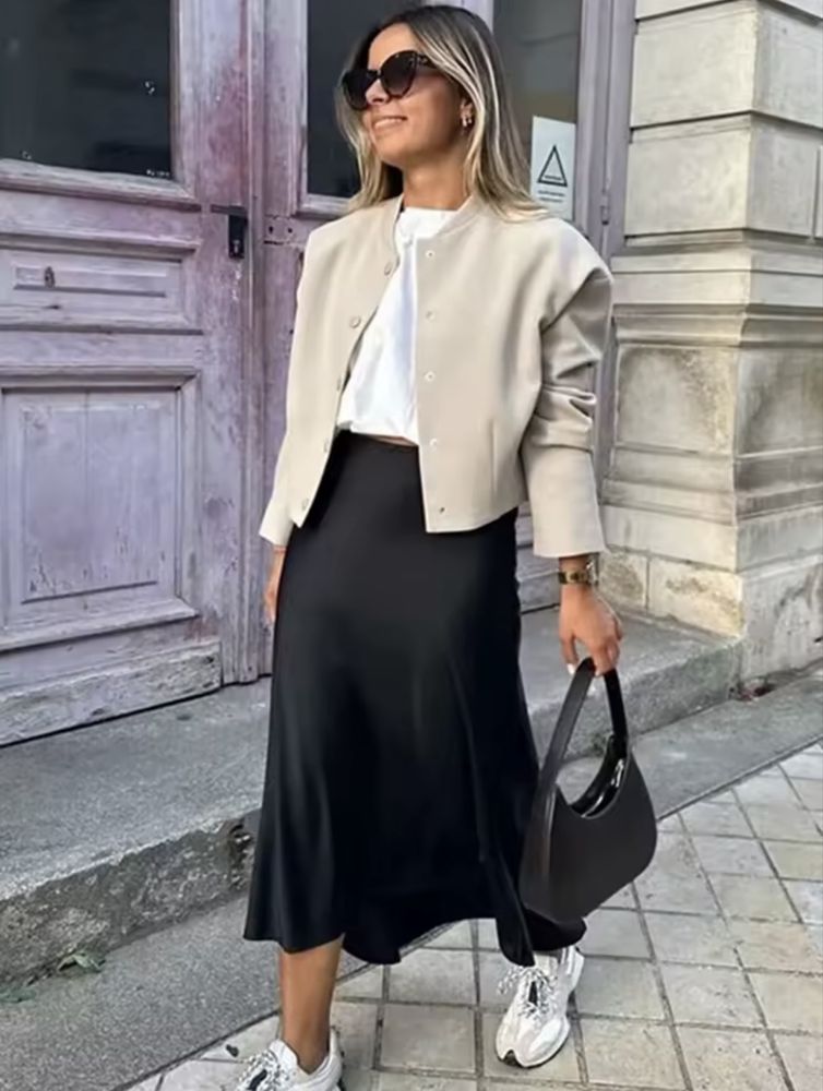 Спідниця атласна Zara XS
